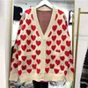 Damenpullover Designer Biene V-Ausschnitt Sexy V-Ausschnitt Langarm Knopf Strickwaren Strickjacke Mäntel QBBM