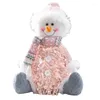 Kerstdecoraties roze plush angel meisje sneeuwman Santa Claus eland poppen kerstboomdecoratie vrolijke kinderen geschenken navidad