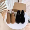 الأحذية أستراليا الأسود الكستناء Neumel منصة تشيلسي Shearling الجلد المدبوغ الأحذية النسائية الفتاة الثلوج التمهيد الكاحل الجوارب جلد الغنم الصوف الفراء اصطف