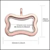 Colares de pingentes de colar de osso de medalhão flutuante de colar de memória de vida aberta para mulheres pingentes de jóias de jóias dhvjf