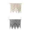 Tapisseries macramé tenture murale tissé à la main bohème coton corde Boho tapisserie décor à la maison crème-blanc