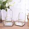 Storage Bottles Creative Glass Jewelry Box Dressing Table Decoration Display Furniture Bedroom Container