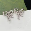 Nouveau style boucles d'oreilles mode populaire net rouge classique noeud papillon boucles d'oreilles femmes de luxe marque designer rétro motif mystérieux fête de mariage bijoux fins