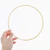 Decorative Flowers Christmas Metal Iron Gold Color Wreath Hoop Wedding Decor Floral For Home Hanging Garland Artificial Flower