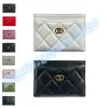 7A Kvalitet Womens Designer Purses Card Holder Wallet Mens med Box Cardholder Vacation Original Caviar Lambskin äkta läder Luxury Coin Purse Plånbok för kvinna