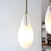 Lampes suspendues nordique postmoderne fait à la main en verre Design modèle chambre chevet Restaurant Bar italien minimaliste lustre