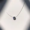 Nieuwe persoonlijkheid mode vierkante kettingen imitatie parel kristal zirkon ketting onzichtbare transparante vislijn ketting vrouwen