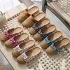 Linen Slippers Women Women Home Rattan Weaving Office Antislip Floor Straw tape