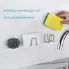 Kitchen Storage Sponge Rack 304 Stainless Steel Free Punching Paste Creative Sink Drain Items Shelf Organizer Supplies