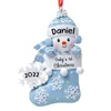 Baby Pierwsza ozdoba Bożego Narodzenia Choinka Wisząca dekoracja ze śniegiem SnowBaby Snowflake Xmas Party Sloss SS1121