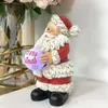 Kerstdecoraties Santa Claus Standbeeld Hand vasthouden Lichthars Figurine Lichtgewicht Kleine schattig sculptuur