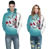 Felpe con cappuccio da uomo 2022 Inverno Regalo di Natale Albero Pupazzo di neve Animale Panda 3D Stampa Uomo Felpa con cappuccio Donna Allentato Casual Pullover Abbigliamento