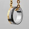 mechanical Rotatable Titanium Stainless Steel Ring Band Roman Numerals Time Turning Rotating Rings for men women Fashion jewelry