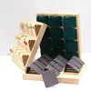 Smyckesp￥sar av h￶g kvalitet bambuimitation mocka tyg ￶rh￤nge display stativ ￶ranth￥llare rack f￶rvaring fodral