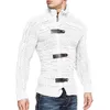 Sweaters voor heren Strekachtige stijlvolle acryl vezel losse jas causaal vaste kleur slanke fit coltleneck pullovers 221121
