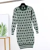 Women Casual Dresses knit jumper long Dress Designer Woman Round neck full Letters Autumn Fashion dresses