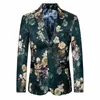 Мужские костюмы Blazers Fashion Casual Boutique Business Holiday Flower Cust мужчина стройный цветочный пиджак пальто 221121