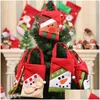 Decorazioni natalizie Decorazioni natalizie Tote Eve Candy Gift Bag Bomboniera per feste di nozze Sacchetti di iuta Fornitura Drop Delivery Home Ga Dhgtj