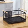 Portaoggetti da cucina, stendibiancheria, organizer per lavello in acciaio inox e set scolapiatti con bancone portautensili