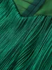 Robes Grandes Tailles Robes Noires Plus La Taille 4XL Longues Manches Transparentes Maille Gland Patchwork Cocktail Robes De Soirée Tenues Robe À Franges 221121