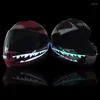 Casques de moto Motorhelm El Koud Licht Mod Kit Knipperende Streep Lichtgevende Signaal Autocollant LED Night Rijden Lichten Bike Helm Lampe