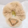 Macaron Farbe Plüsch Haar Gummibänder Dickdarm Ringe Mädchen Invertiert Dreieck Haar Seile Haar Ornament Großhandel