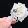 Anelli a grappolo Solid Platinum PT950 3ct Ring Diamond Engagement per donne Bellissimo regalo di compleanno Girl Girl Invito Accessori
