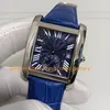 Con scatola originale di dimensioni medie orologi automatici 35 mm per donne maschi WSTA0010 Blue quadrante inossidabile cinghia in pelle inossidabile cinghia retro trasparente orologi meccanici