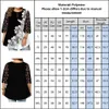 Taglie forti da donna TShirt Taglie forti 6XL Camicia Camicetta Donna SpringTops Oneck Mezza manica Pizzo Splice Stampa Boho fashion Curvy Girl camicetta top 221121