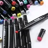 Painting Als 24303640486080 Colors Double Head Marker Pen مجموعة علامات قائمة على الكحول لمستلزمات الفنون المدرسية المانجا 221119