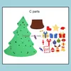 Christmas Decorations 3 Type Felt Christmas Tree Diy Decorations Wall Doll Window Xmas Festive Supplies Drop Delivery Home Garden Par Dhnhv