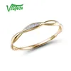 Solitaire Ring Vistoso Gold S voor vrouwen echte 14K geelwhite glanzende diamantbelofte engagement s jubileum fijne sieraden 221119