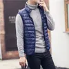 Gilets pour hommes Manteau d'hiver 90% duvet de canard blanc gilet portable ultra léger veste sans manches gilet pour hommes 221121