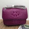 Bolsas de noite autênticas crocodilo de crocodilo feminino lady lady casual mensageiro bolsa de jacaré genuíno couro ombro único feminino