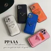 Luksusowe designerskie obudowy telefoniczne dla iPhone'a 15 14 13 12 11 Pro Max Czarna skórzana mobilna powłoka 15pro 15plus 15promax 14pro 14promax 13pro XR 7 8 Plus z uchwytem karty