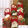 Decorazioni natalizie Decorazioni natalizie Tote Eve Candy Gift Bag Bomboniera per feste di nozze Sacchetti di iuta Fornitura Drop Delivery Home Ga Dhgtj