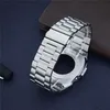Smart Straps Armor Metal Case Cover شريط فولاذي مقاوم للصدأ DIY AP ساعات تعديل عدة تناسب iWatch 8 7 6 5 4 SE حزام مطاطي لـ Apple Watch Series 45mm 44mm