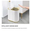 Avfallsfack 7L SMART SENSOR TRASH CAN MED AROMATHERAPY HOME ELEKTRONISK KITCHE RUBBISK Toalett Vattentät smal förvaringshink 221119