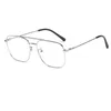 Lunettes de soleil Cadres Surdimensionné Bleu Lumière Lunettes Cadre Femmes Classique Vintage Pilote Métal Lunettes Cadres Transparent En Plastique Cadre De Luxe Designer T2201114