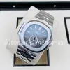 Luxuriöse Herrenuhr, 40 mm, Wochenanzeige, automatisches mechanisches Uhrwerk, Saphirglas, transparente Rückseite, Armband aus Edelstahl