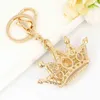 Keychains Fashion Metal Diamond Rhinestone Pendant Creative New Crystal Crown Keychain Trend Bag Ornament Jewelry Presenttillbehör T220909