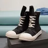 Designer Luxury Women Boots Canvas High Top Shoes Black White Lace Up Booties