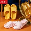 Home Slippers Home Bathroom Nonslip Tij Simple Shoes Summer Thick Bottom Indoor Home Couples Soft Ins Asifn Women Men