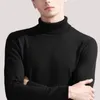 Herrtröjor 6-färg Turtleneck tröja manlig höst och vinterstil mode casual smal passform fast färg värme pullover märke 221121