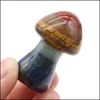 Pietre preziose sciolte 35 mm Pietra preziosa naturale Fungo di cristallo Figurine Pietra curativa Statua Intaglio Artigianato Decorazione domestica Drop Delivery Ebreo Dhlrg