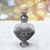 60 X Vintage Gris Parfum Bouteille En Verre Papillon Motif Coeur Forme 10 ml Givré Mat Vide Rechargeable Huiles Essentielles Conteneur