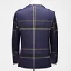 Mens Suit Blazers 3 PCS 세트 코트 조끼 바지 패션 캐주얼 부티크 비즈니스 격자 무늬 슬림 공식 드레스 재킷 양복 조끼 221121