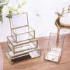 Storage Bottles Creative Glass Jewelry Box Dressing Table Decoration Display Furniture Bedroom Container