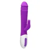 Massaggiatore giocattolo del sesso Vibratore di coniglio in silicone viola Punto G ricaricabile Potente giocattolo massaggiatore per clitoride con dildo vibrante per le donne