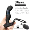 Anal Spielzeug Männliche Prostata Massage Fernbedienung Vibrator 10 Geschwindigkeiten Verzögerung Ejakulation Cock Ring Hoden Stimulieren Anus Plug Butt Erwachsene sex 221121